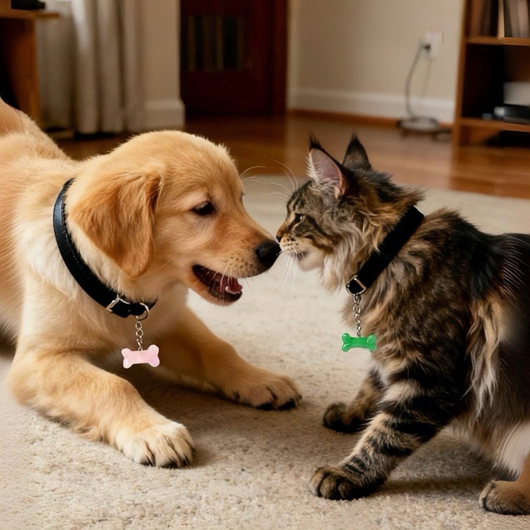 Crystal pet bone charm made from natural stone