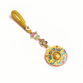 Handcrafted Feng Shui lucky charm pendant with gourd and rotating fortune bead