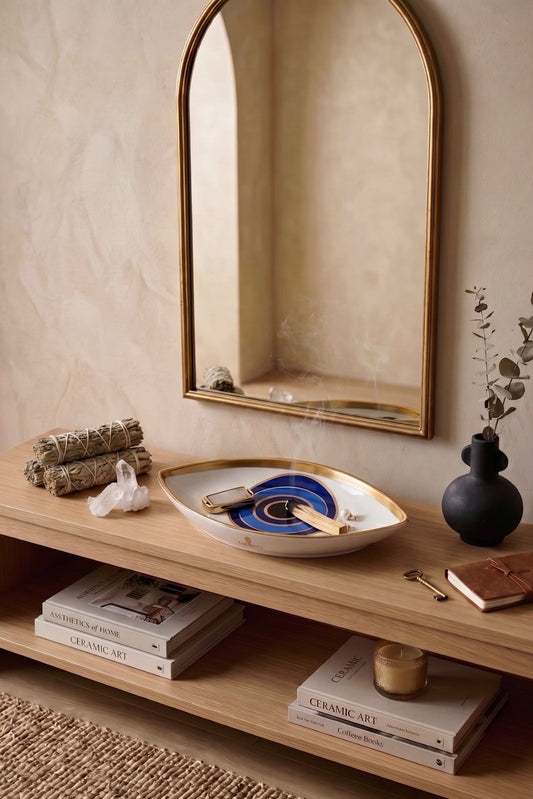 Calm home setting for a space cleansing and protection ritual