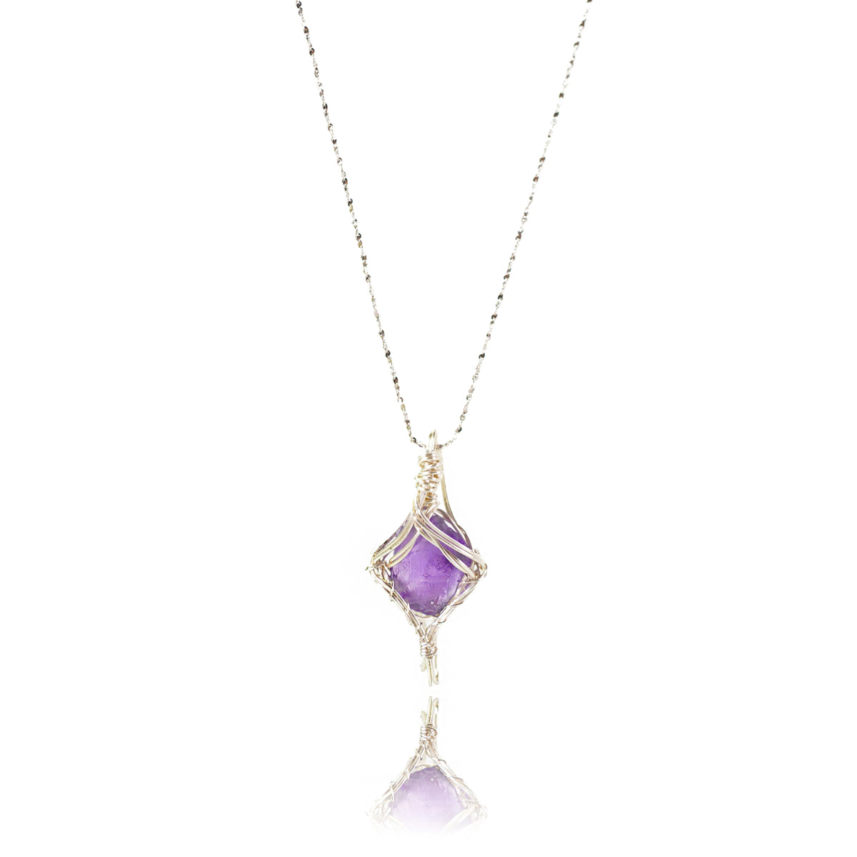 ‘’ Witchlight ‘’ Amethyst Necklace｜Handmade Jewelry for Intuition & Calm - Auratract