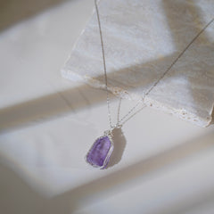 ‘’Soulveil‘’ Amethyst Necklace｜Handmade Jewelry For Intuition & Healing - Auratract