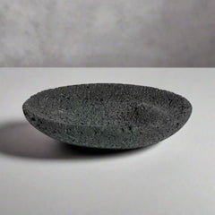 Charcoal black cement smudge tray for sage cleansing rituals