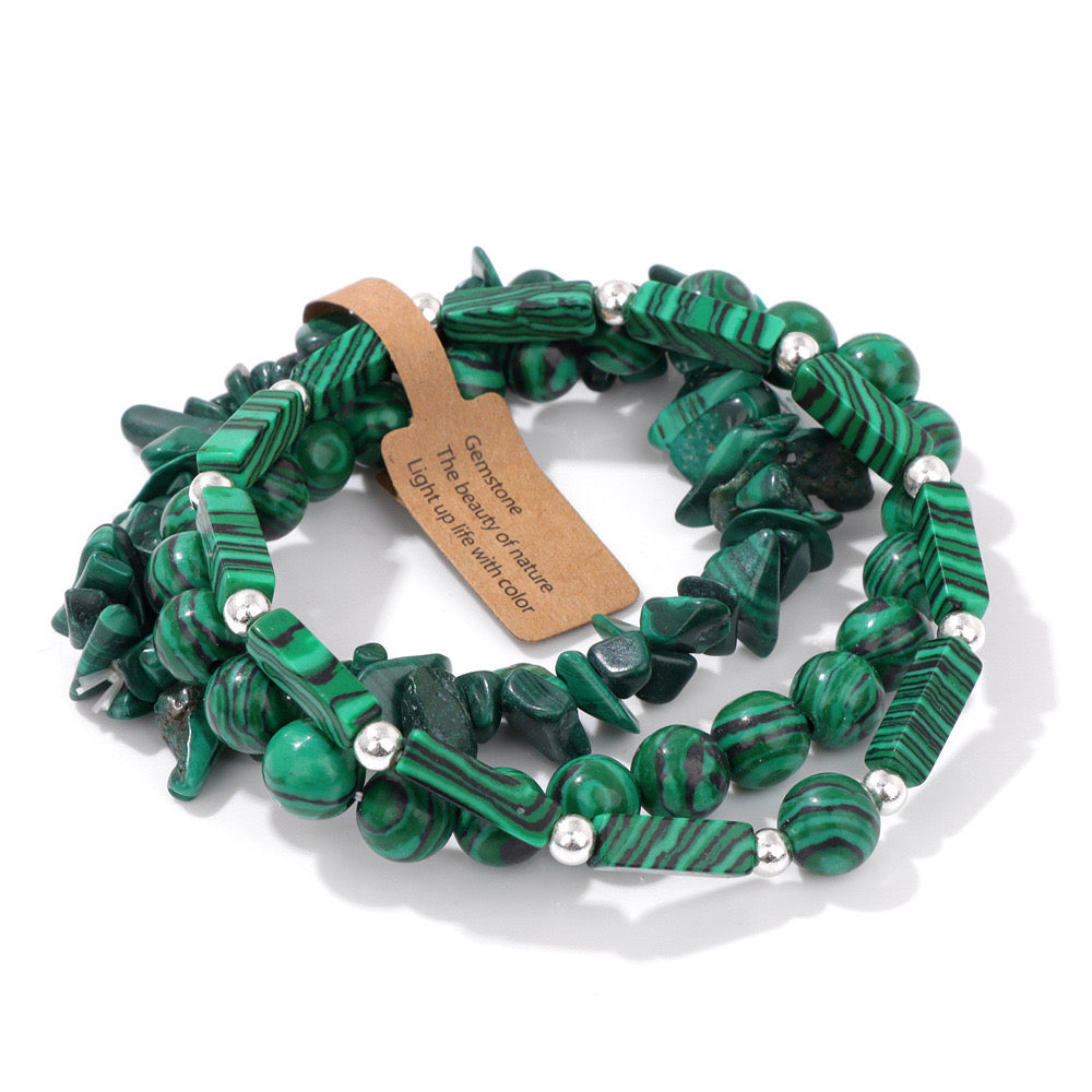 Natural Raw Stone Bracelet  | Genuine Gemstone Jewelry - Auratract