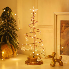 Festive crystal-style Christmas tree night light for holiday décor