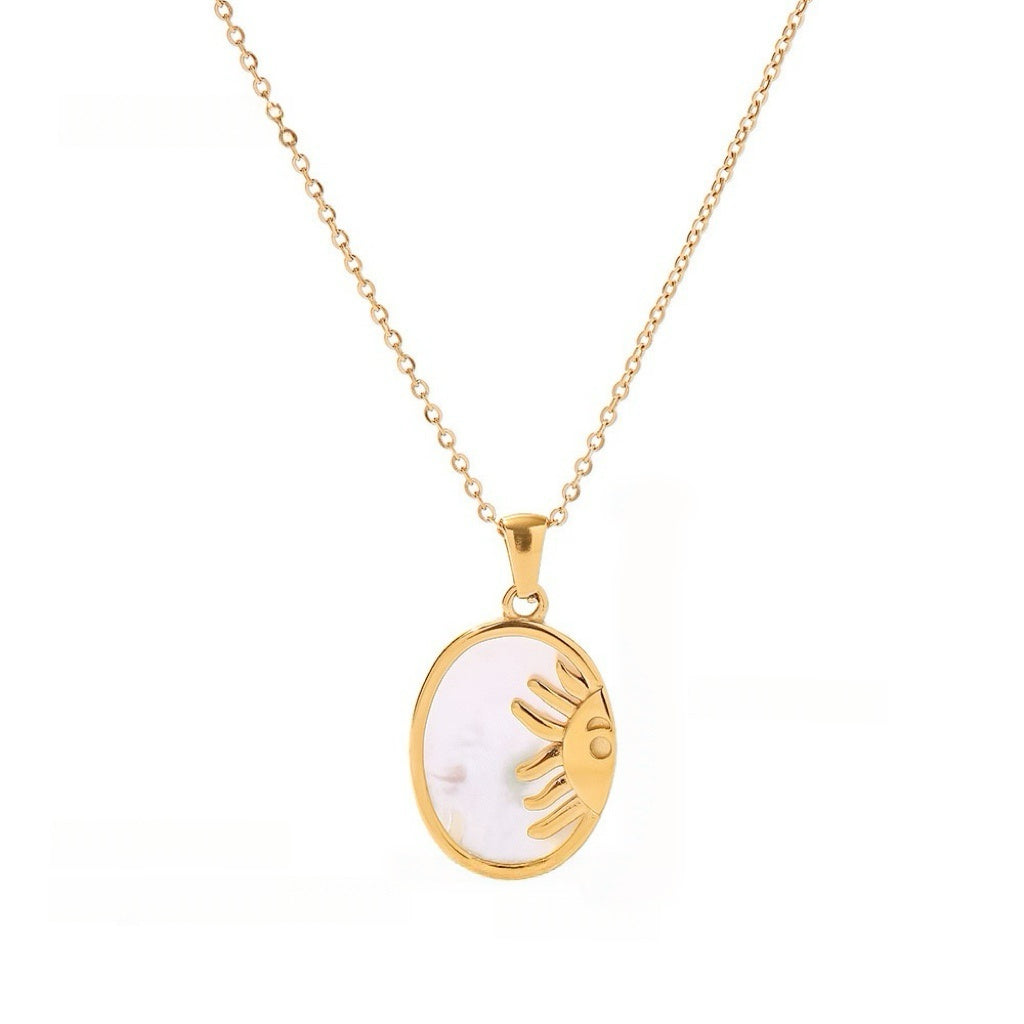 Sun & Moon Shell Necklace｜For Balance & Inner Harmony - Auratract