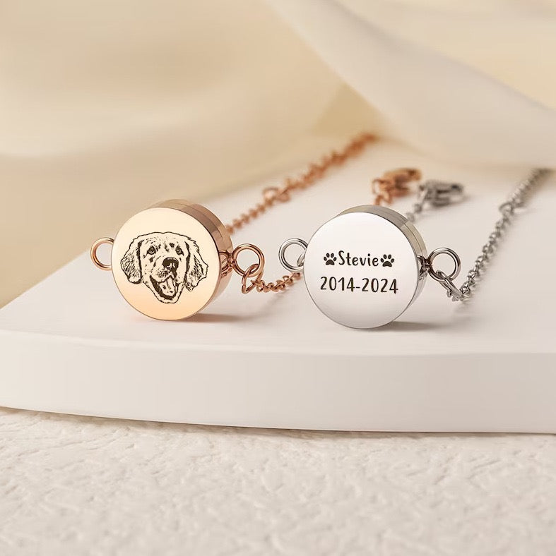personalized pet keepsake bracelet with engraving