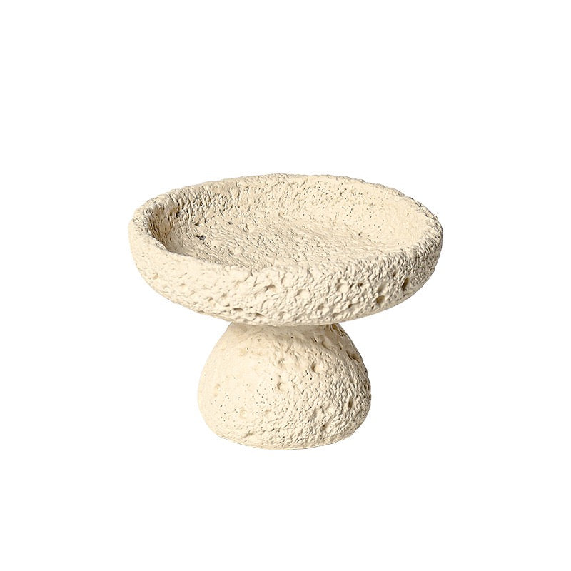 Nordic Crystal Cleansing Bowl｜Textured Cement Holder for Crystals & Home Décor - Auratract