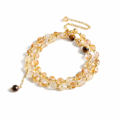 Citrine & Tiger’s Eye Bracelet｜Wealth, Confidence & Grounded Power