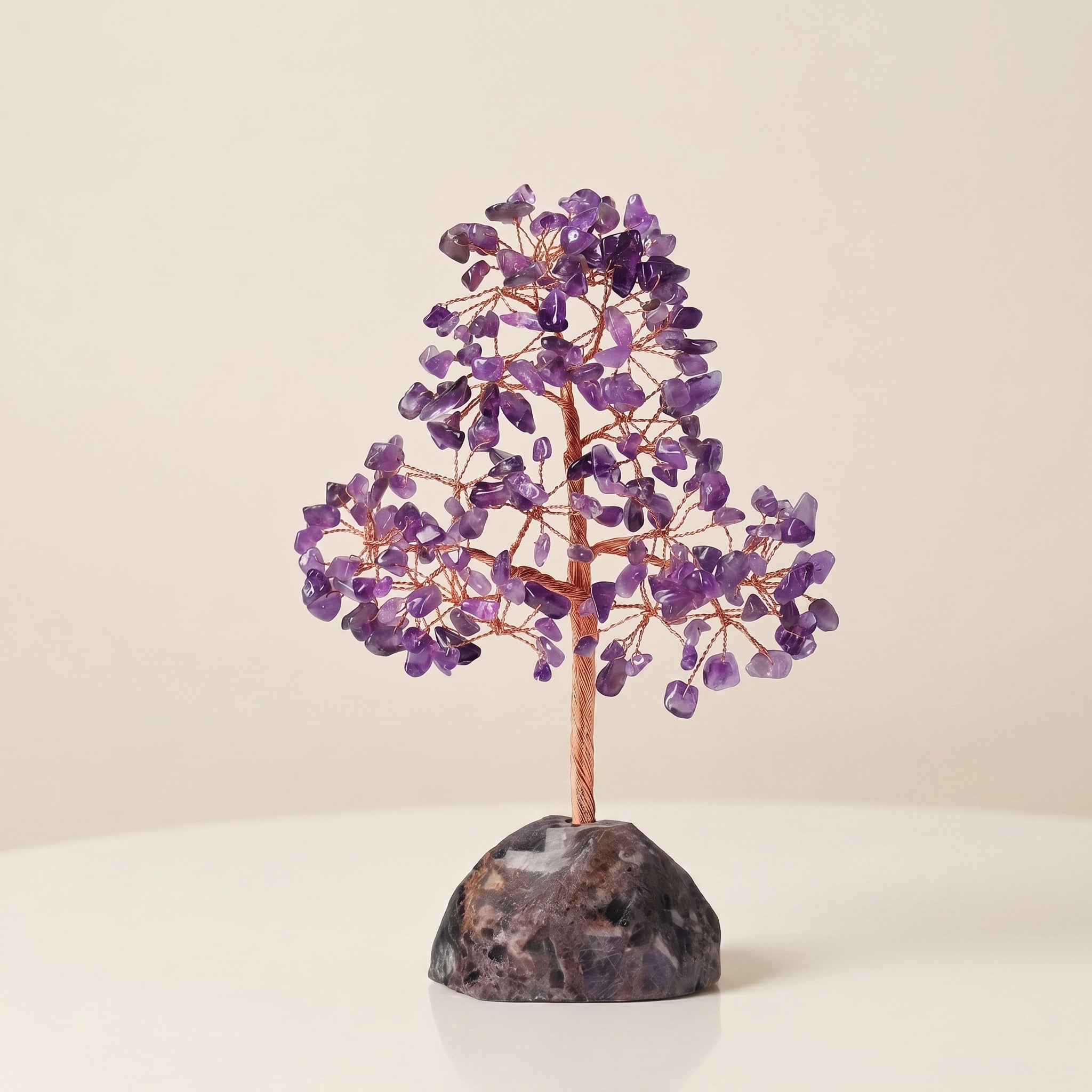 amethyst feng shui crystal tree with natural amethyst base