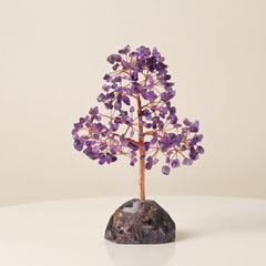 amethyst feng shui crystal tree with natural amethyst base