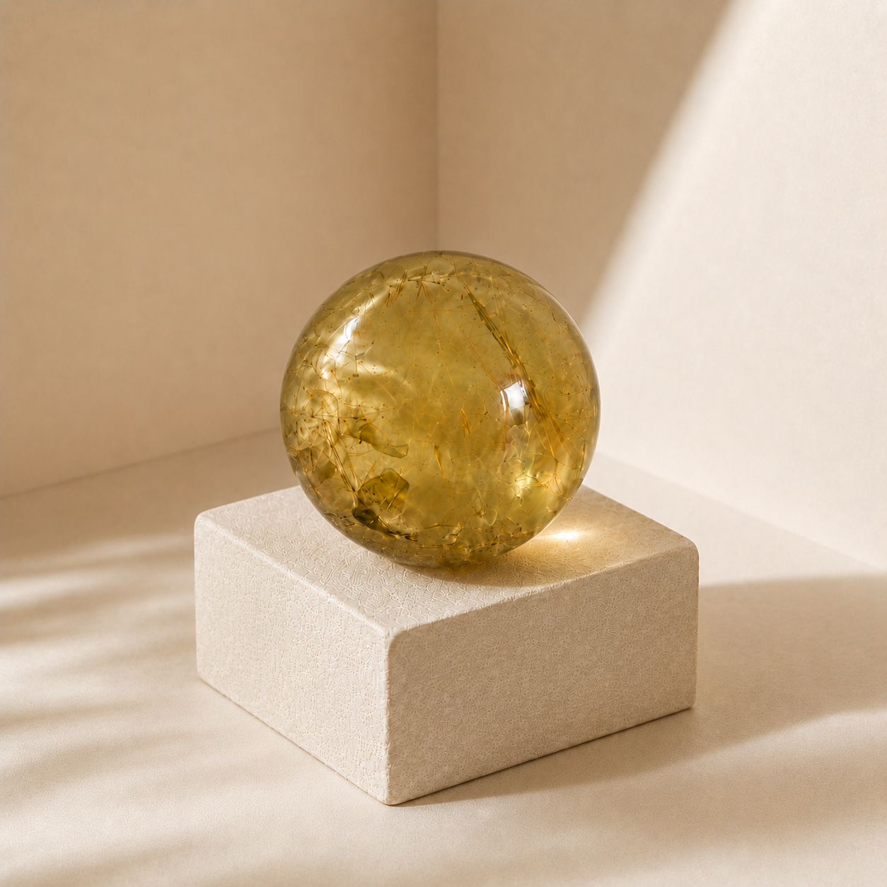 Natural Citrine Crystal Sphere | For Abundance & Wealth - Auratract