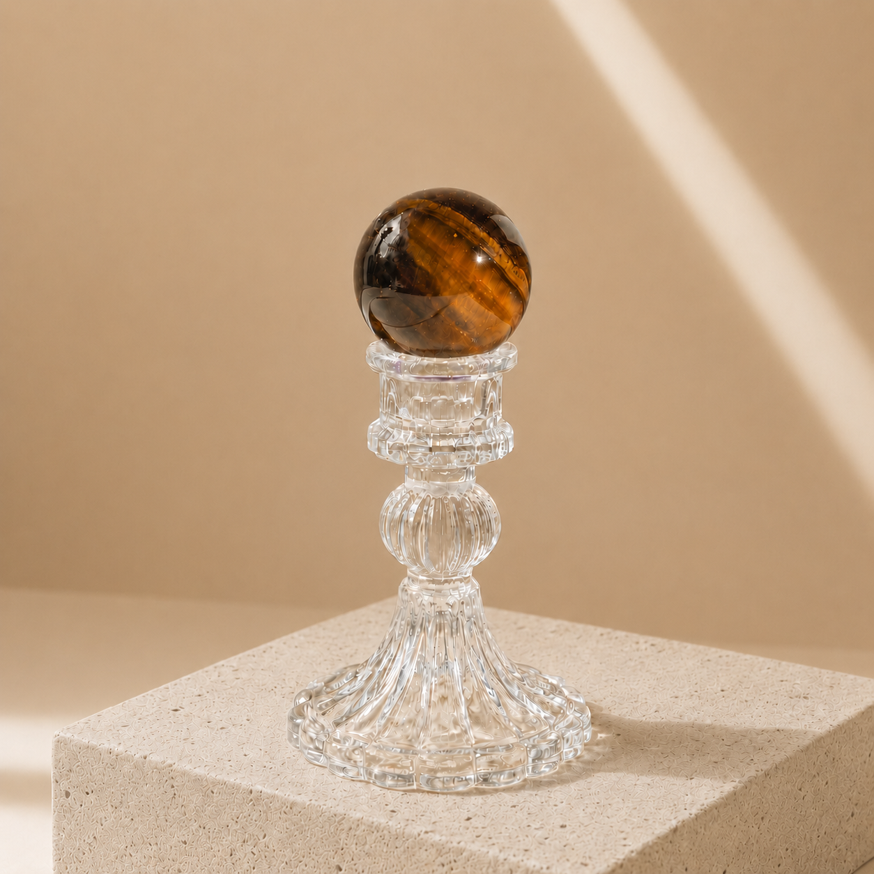 Natural Tiger Eye Crystal Sphere | For Protection & Confidence - Auratract