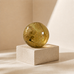 Natural Citrine Crystal Sphere | For Abundance & Wealth - Auratract