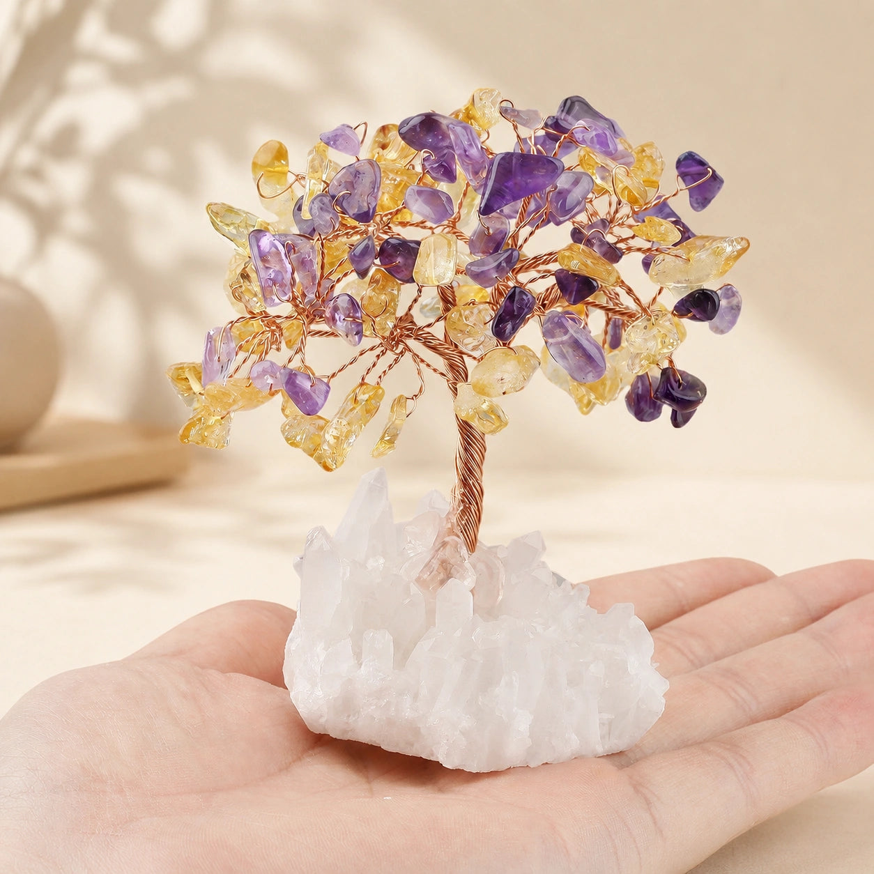 Crystal Feng Shui Tree | Natural Gemstone Tree for Luck & Harmony - Auratract
