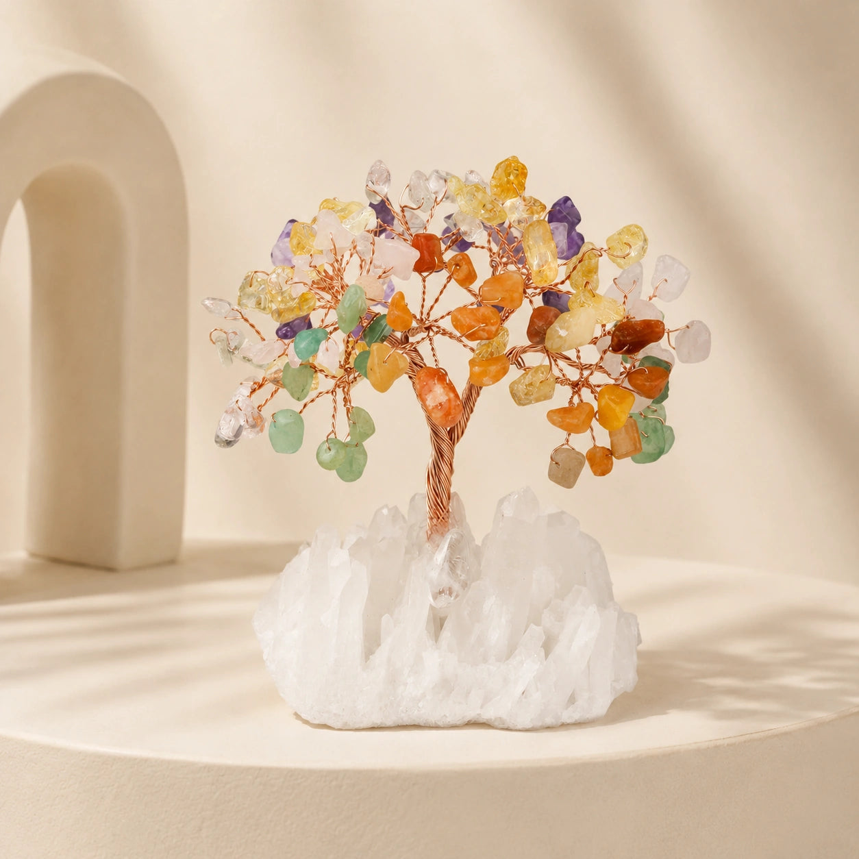 Crystal Feng Shui Tree | Natural Gemstone Tree for Luck & Harmony - Auratract