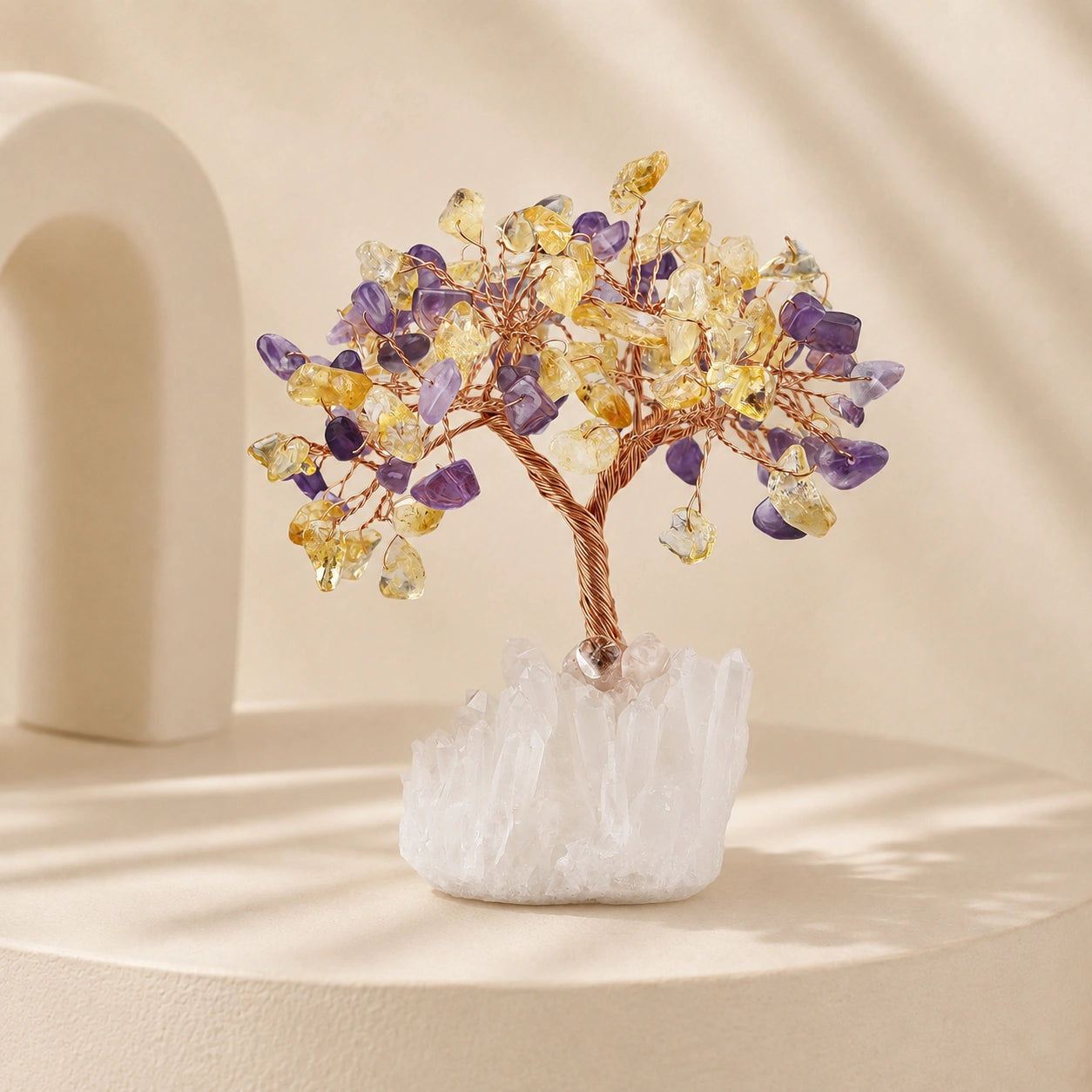 Crystal Feng Shui Tree | Natural Gemstone Tree for Luck & Harmony - Auratract