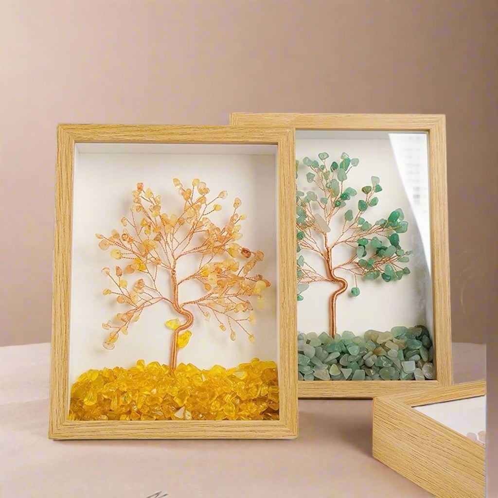Crystal Tree of Life Frame Decor｜Feng Shui Money Tree For Abundance & Positive Energy