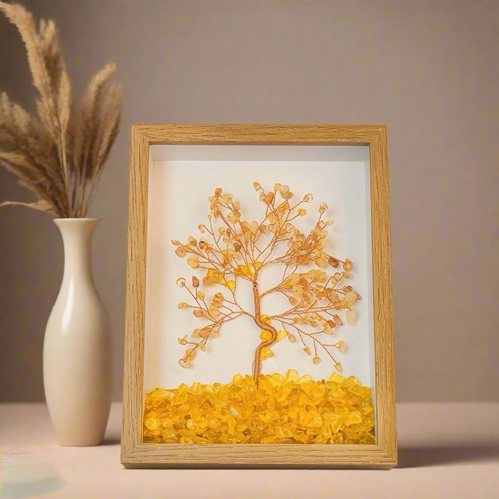 Crystal Tree of Life Frame Decor｜Feng Shui Money Tree For Abundance & Positive Energy