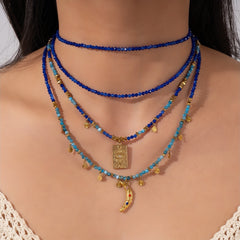 Layered bohemian necklaces for women with spiritual symbolism