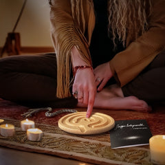 Finger tracing mindfulness tool with meditation guide

