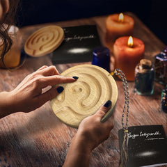 Wooden finger labyrinth board for meditation and stress relief