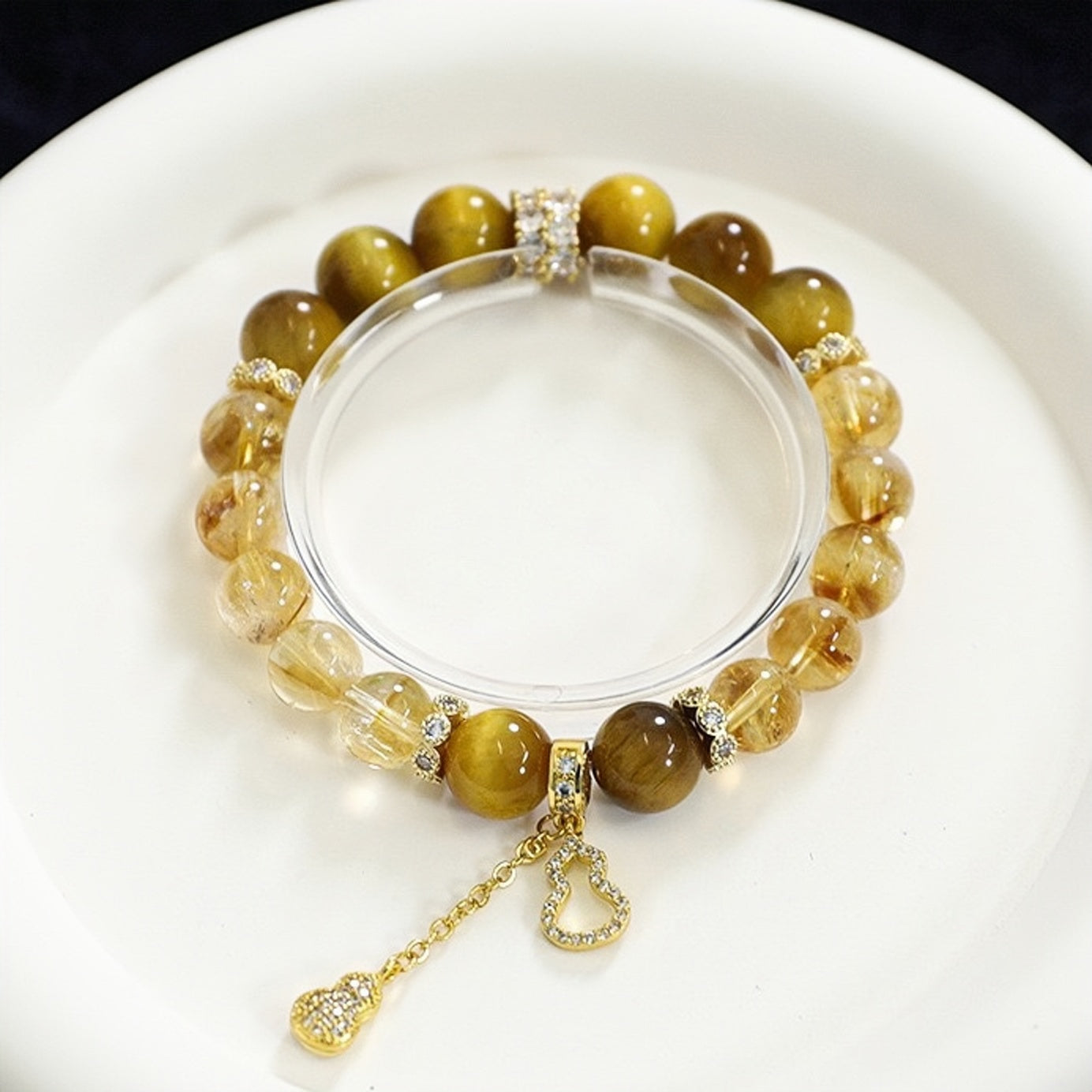 Tiger Eye & Golden Rutilated Quartz Bracelet｜For Confidence & Prosperity - Auratract