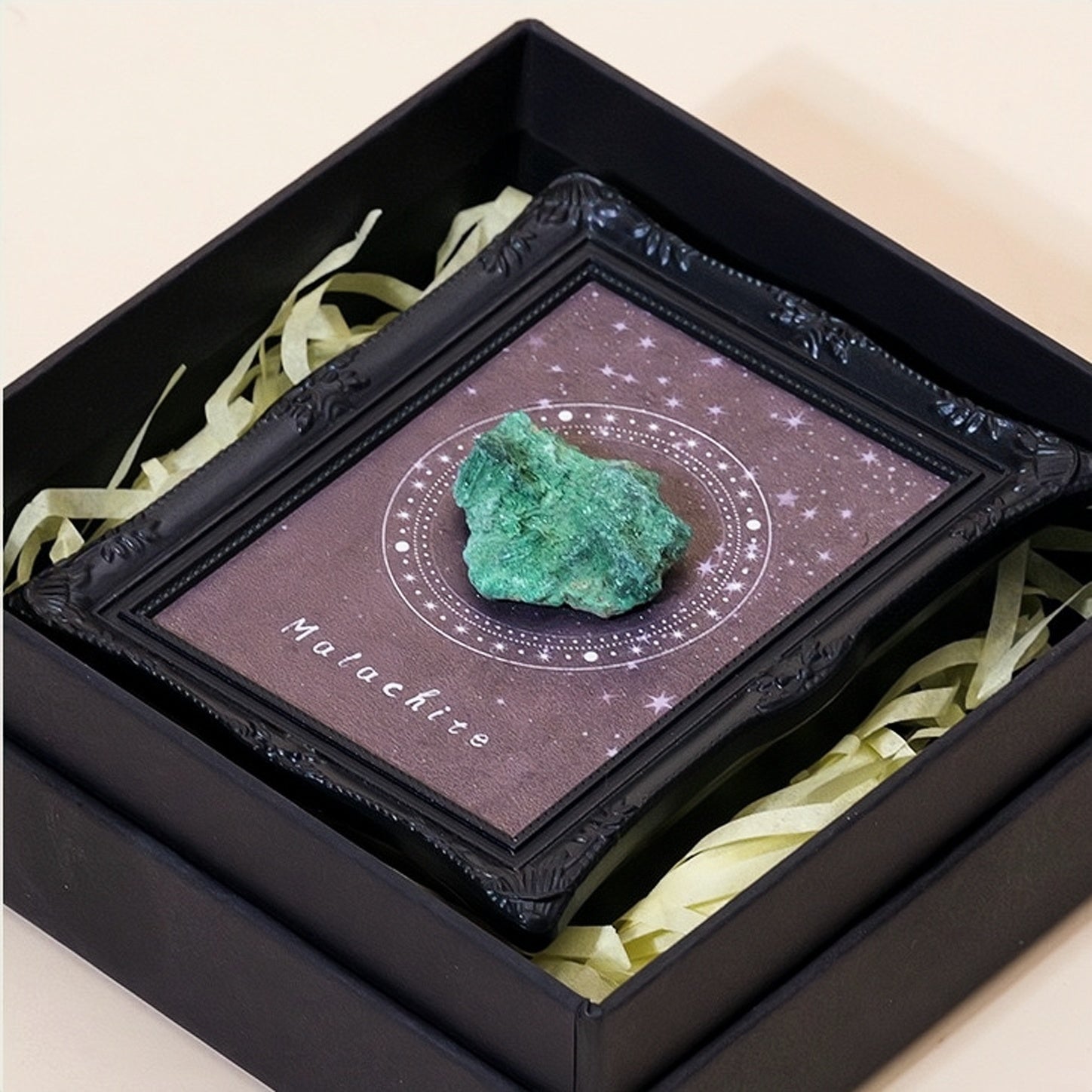 3D crystal stone fridge magnet with vintage frame design